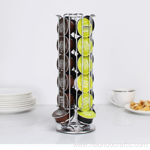 360 rotating metal coffee capsule holder